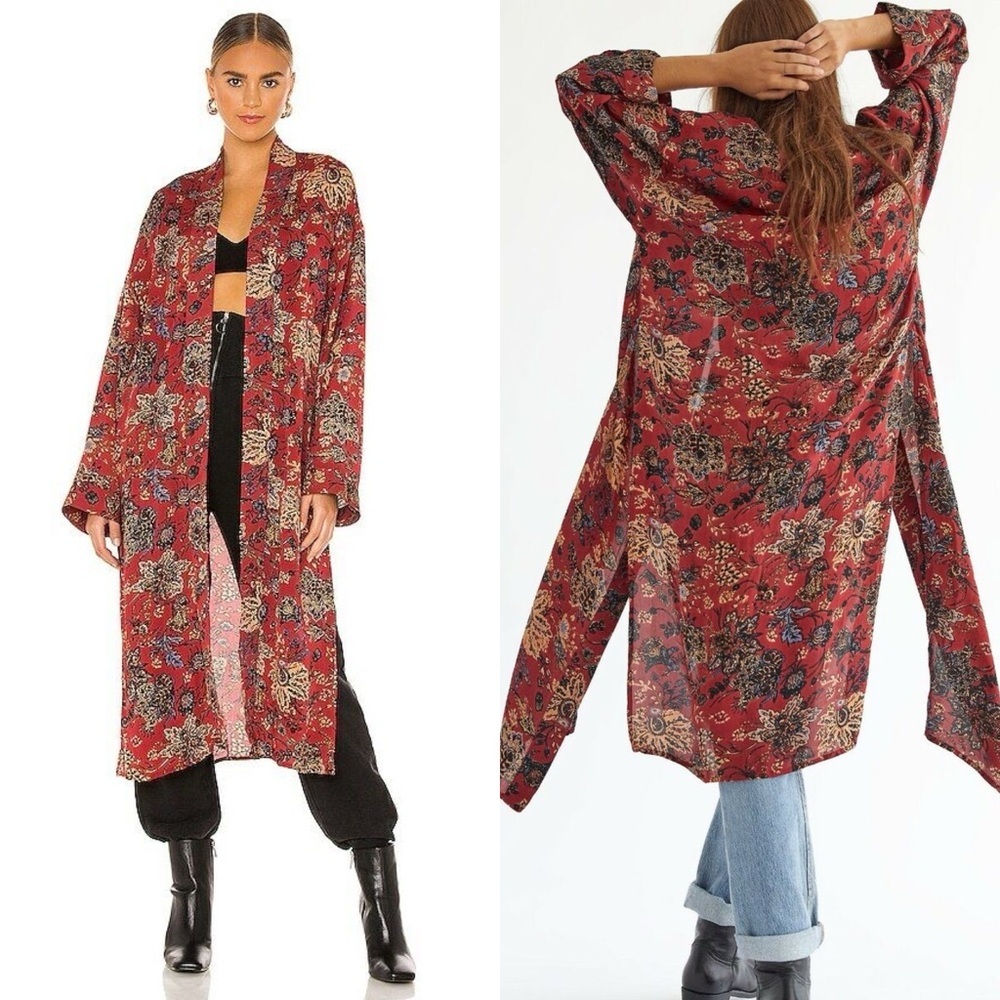 Free People / Play It Cool Kimono in Brown Combo